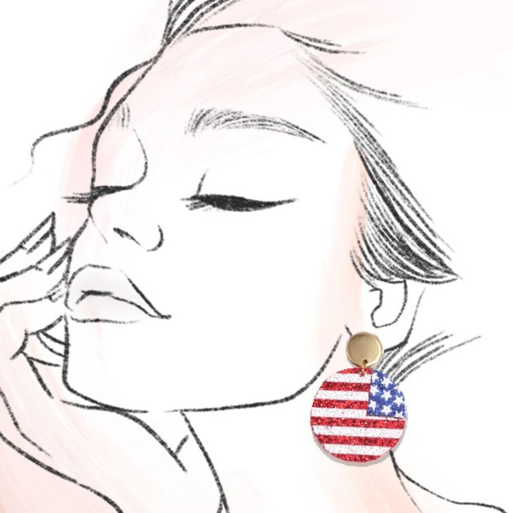 105. Flag Drop Earrings